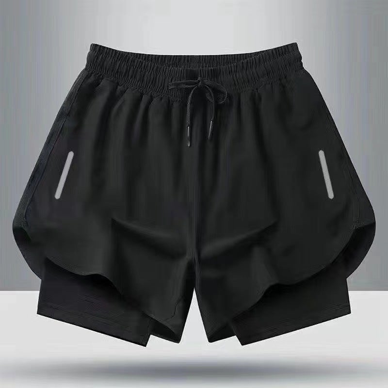 Men'S Casual Popular Pants Outdoor Sports Pants Double Shorts Muscle Fitness Swimming Trunks Sports - Image 1
